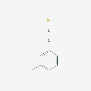 molecular formula C13H18Si B14873459 (3,4-Dimethyl-phenylethynyl)-trimethyl-silane 