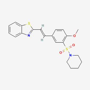 (E)-2-(4-methoxy-3-(piperidin-1-ylsulfonyl)styryl)benzo[d]thiazole