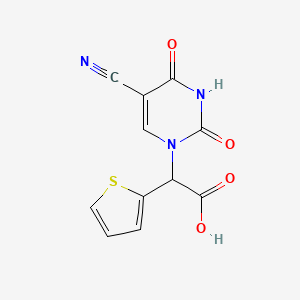 2-(5-cyano-2,4-dioxo-3,4-dihydropyrimidin-1(2H)-yl)-2-(thiophen-2-yl)acetic acid