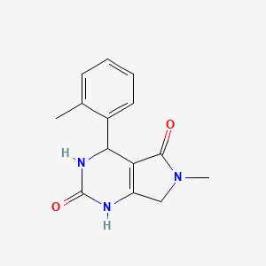 6-methyl-4-(o-tolyl)-3,4,6,7-tetrahydro-1H-pyrrolo[3,4-d]pyrimidine-2,5-dione