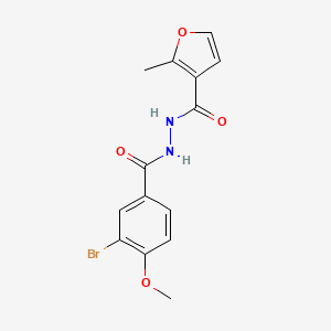 N'-(3-bromo-4-methoxybenzoyl)-2-methylfuran-3-carbohydrazide