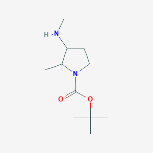 molecular formula C11H22N2O2 B1487353 tert-Butyl 2-methyl-3-(methylamino)-1-pyrrolidinecarboxylate CAS No. 2168499-49-6