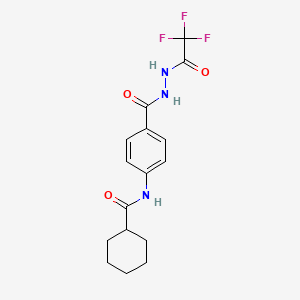 N-(4-{[2-(trifluoroacetyl)hydrazinyl]carbonyl}phenyl)cyclohexanecarboxamide