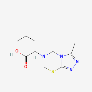 4-methyl-2-(3-methyl-5H-[1,2,4]triazolo[3,4-b][1,3,5]thiadiazin-6(7H)-yl)pentanoic acid