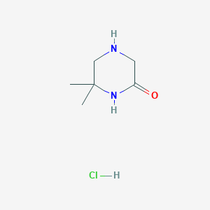 molecular formula C6H13ClN2O B1487356 6,6-Dimethyl-2-piperazinone hydrochloride CAS No. 2208785-62-8