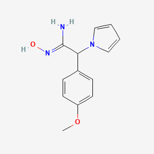 (Z)-N'-hydroxy-2-(4-methoxyphenyl)-2-(1H-pyrrol-1-yl)acetimidamide