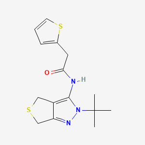 N-(2-tert-butyl-2,6-dihydro-4H-thieno[3,4-c]pyrazol-3-yl)-2-(thiophen-2-yl)acetamide