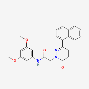 molecular formula C24H21N3O4 B14873590 N-(3,5-dimethoxyphenyl)-2-(3-(naphthalen-1-yl)-6-oxopyridazin-1(6H)-yl)acetamide 