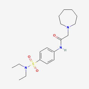 2-(azepan-1-yl)-N-[4-(diethylsulfamoyl)phenyl]acetamide