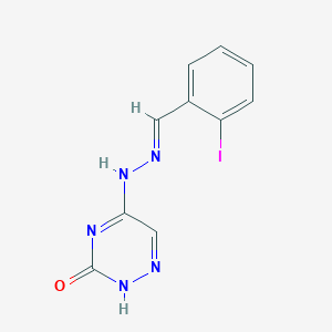 molecular formula C10H8IN5O B14873601 5-[(2E)-2-(2-iodobenzylidene)hydrazinyl]-1,2,4-triazin-3-ol 