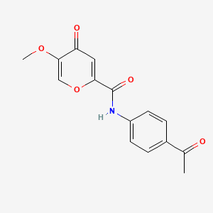 N-(4-acetylphenyl)-5-methoxy-4-oxo-4H-pyran-2-carboxamide