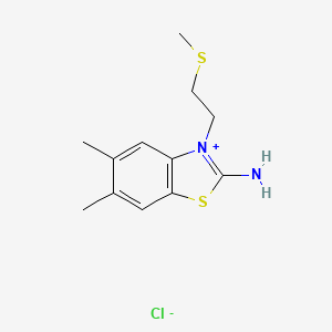 2-Amino-5,6-dimethyl-3-(2-(methylthio)ethyl)benzo[d]thiazol-3-ium chloride