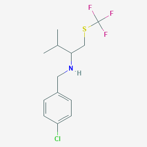 (4-Chloro-benzyl)-(2-methyl-1-trifluoromethylsulfanylmethylpropyl)-amine