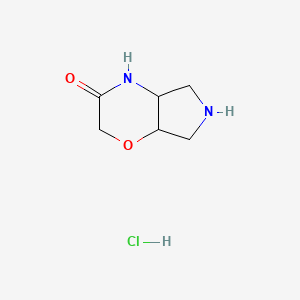 B1487365 Hexahydropyrrolo[3,4-b][1,4]oxazin-3(2H)-one hydrochloride CAS No. 2204053-89-2
