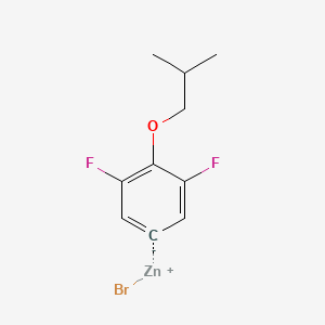 molecular formula C10H11BrF2OZn B14873655 (3,5-Difluoro-4-i-butyloxyphenyl)Zinc bromide 