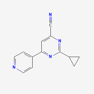 2-Cyclopropyl-6-(pyridin-4-yl)pyrimidine-4-carbonitrile