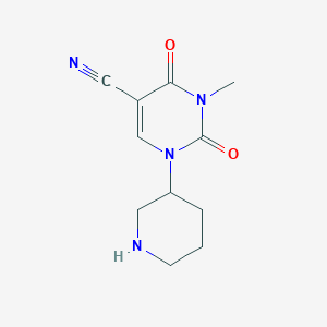 3-Methyl-2,4-dioxo-1-(piperidin-3-yl)-1,2,3,4-tetrahydropyrimidine-5-carbonitrile