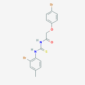 N-[(2-bromo-4-methylphenyl)carbamothioyl]-2-(4-bromophenoxy)acetamide