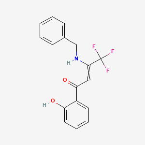 molecular formula C17H14F3NO2 B14873724 (Z)-3-(benzylamino)-4,4,4-trifluoro-1-(2-hydroxyphenyl)but-2-en-1-one 