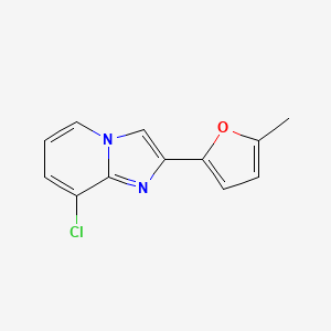 molecular formula C12H9ClN2O B14873730 8-Chloro-2-(5-methylfuran-2-yl)imidazo[1,2-a]pyridine 