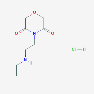 molecular formula C8H15ClN2O3 B14873737 4-(2-(Ethylamino)ethyl)morpholine-3,5-dione hydrochloride 