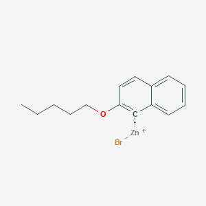 molecular formula C15H17BrOZn B14873745 (2-(n-Pentyloxy)naphthalen-1-yl)Zinc bromide 