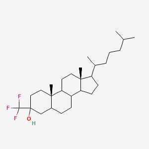 (5S,8R,9S,10S,13R,17R)-17-[(1R)-1,5-dimethylhexyl]-10,13-dimethyl-3-(trifluoromethyl)-1,2,4,5,6,7,8,9,11,12,14,15,16,17-tetradecahydrocyclopenta[a]phenanthren-3-ol