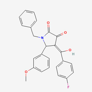 1-benzyl-4-(4-fluorobenzoyl)-3-hydroxy-5-(3-methoxyphenyl)-1H-pyrrol-2(5H)-one