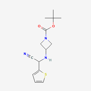 Tert-butyl 3-((cyano(thiophen-2-yl)methyl)amino)azetidine-1-carboxylate