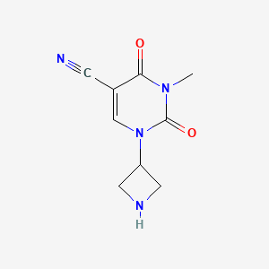 molecular formula C9H10N4O2 B14873784 1-(Azetidin-3-yl)-3-methyl-2,4-dioxo-1,2,3,4-tetrahydropyrimidine-5-carbonitrile 