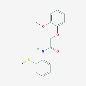 2-(2-methoxyphenoxy)-N-[2-(methylsulfanyl)phenyl]acetamide