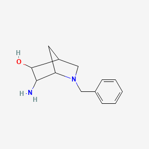 molecular formula C13H18N2O B1487381 6-Amino-2-benzyl-2-azabicyclo[2.2.1]heptan-5-ol CAS No. 2169175-67-9