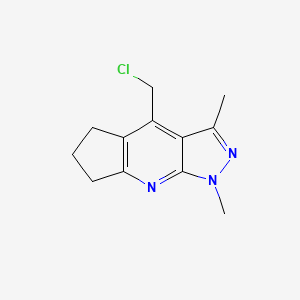 4-(Chloromethyl)-1,3-dimethyl-1,5,6,7-tetrahydrocyclopenta[b]pyrazolo[4,3-e]pyridine