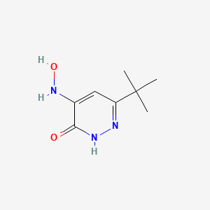 6-Tert-butyl-4-(hydroxyamino)pyridazin-3-OL