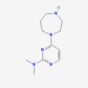 molecular formula C11H19N5 B14873825 4-(1,4-diazepan-1-yl)-N,N-dimethylpyrimidin-2-amine 