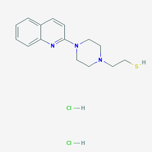 molecular formula C15H21Cl2N3S B1487384 2-(4-Quinolin-2-ylpiperazin-1-yl)ethanethiol dihydrochloride CAS No. 2068783-58-2