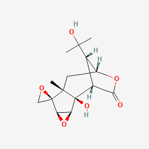 (1S,2R,3S,5R,6R,7R,9R,12S)-2-hydroxy-12-(2-hydroxypropan-2-yl)-7-methylspiro[4,10-dioxatetracyclo[7.2.1.02,7.03,5]dodecane-6,2'-oxirane]-11-one