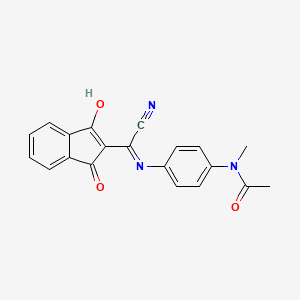 molecular formula C20H15N3O3 B14873885 N-(4-((cyano(1,3-dioxo-1H-inden-2(3H)-ylidene)methyl)amino)phenyl)-N-methylacetamide 