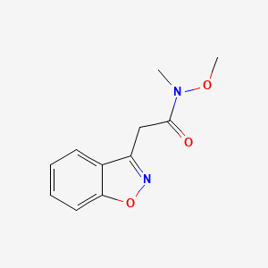 molecular formula C11H12N2O3 B14873901 2-(benzo[d]isoxazol-3-yl)-N-methoxy-N-methylacetamide 