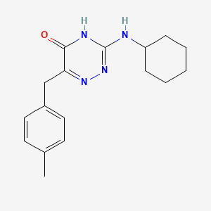 3-(cyclohexylamino)-6-(4-methylbenzyl)-1,2,4-triazin-5(4H)-one