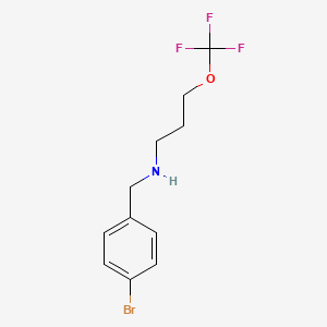 molecular formula C11H13BrF3NO B14873919 (4-Bromo-benzyl)-(3-trifluoromethoxy-propyl)-amine 