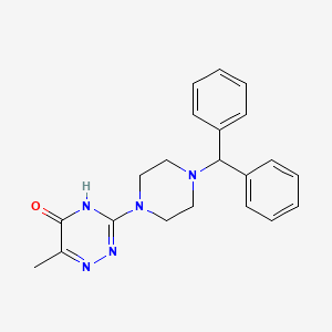 3-[4-(Diphenylmethyl)piperazin-1-yl]-6-methyl-1,2,4-triazin-5-ol