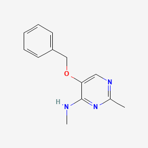 molecular formula C13H15N3O B14873932 5-(benzyloxy)-N,2-dimethylpyrimidin-4-amine 