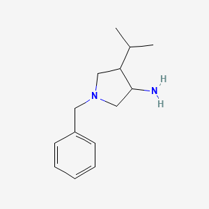 molecular formula C14H22N2 B14873933 1-Benzyl-4-isopropylpyrrolidin-3-amine 