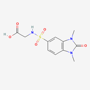 molecular formula C11H13N3O5S B14873957 2-(1,3-dimethyl-2-oxo-2,3-dihydro-1H-benzo[d]imidazole-5-sulfonamido)acetic acid 