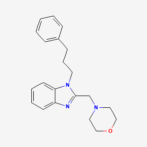 molecular formula C21H25N3O B14873968 2-(morpholin-4-ylmethyl)-1-(3-phenylpropyl)-1H-benzimidazole 