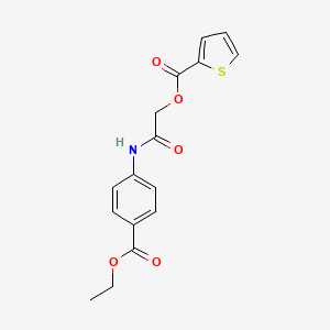 2-((4-(Ethoxycarbonyl)phenyl)amino)-2-oxoethyl thiophene-2-carboxylate