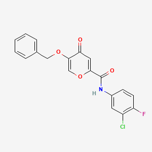 5-(benzyloxy)-N-(3-chloro-4-fluorophenyl)-4-oxo-4H-pyran-2-carboxamide