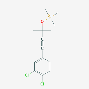 molecular formula C14H18Cl2OSi B14873989 [3-(3,4-Dichloro-phenyl)-1,1-dimethyl-prop-2-ynyloxy]-trimethyl-silane 