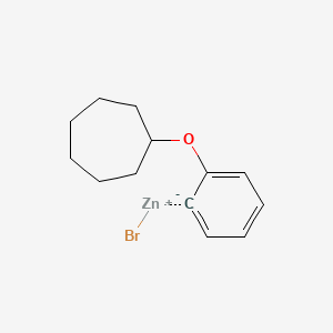 molecular formula C13H17BrOZn B14873991 2-CycloheptyloxyphenylZinc bromide 